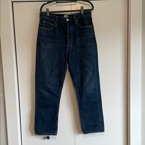 Agolde Women's Deep Indigo Straight Leg High-rise Jeans